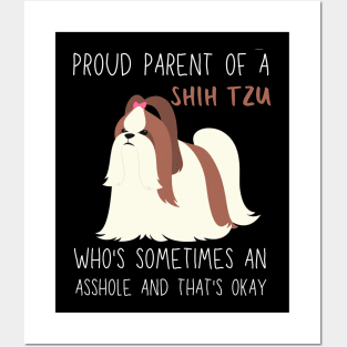 Proud Parents of Shih Tzu Pet Dog Posters and Art